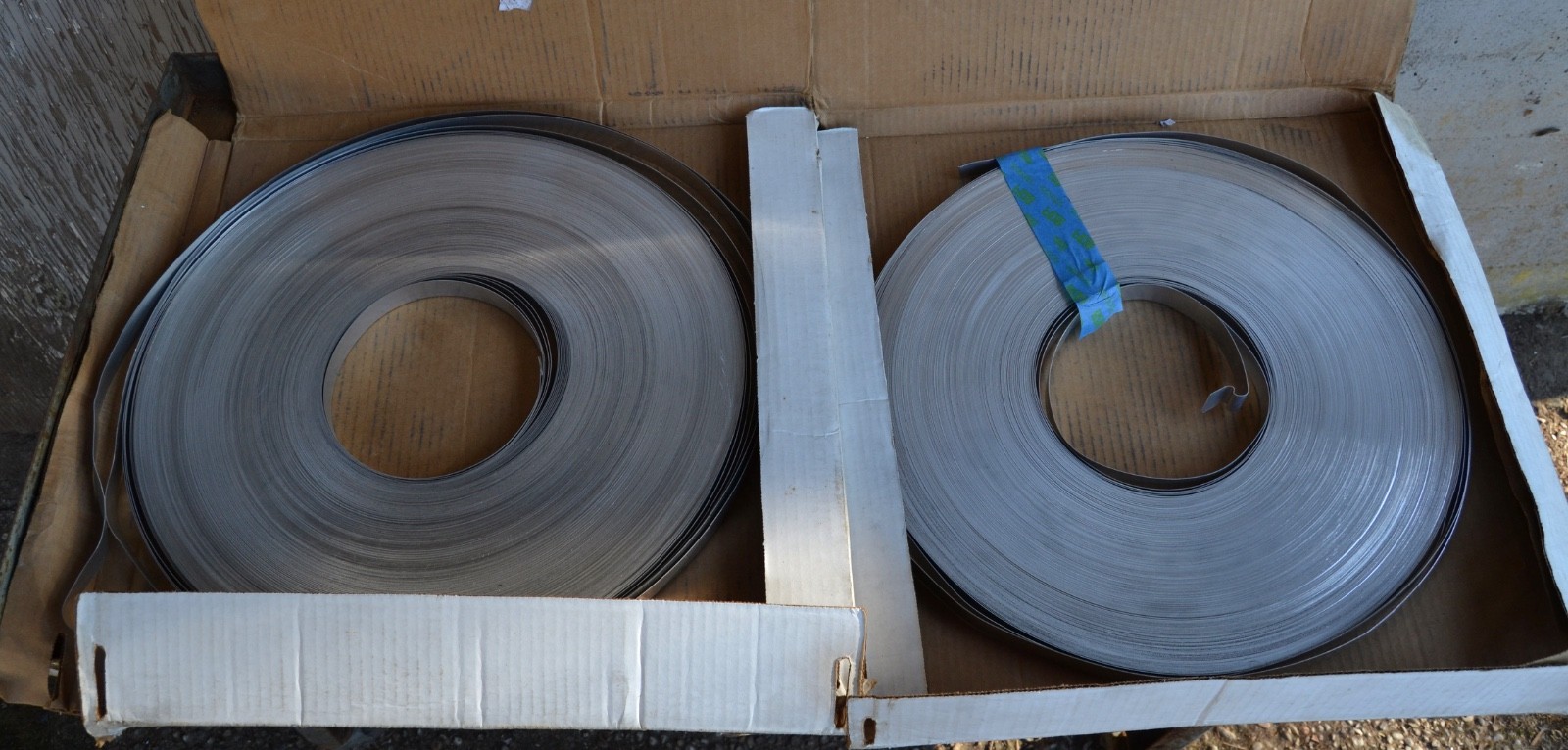 2 Partial Boxes RPR PRODUCTS Aluminum Strapping 3/4″ 15# .020 Hundreds of Feet