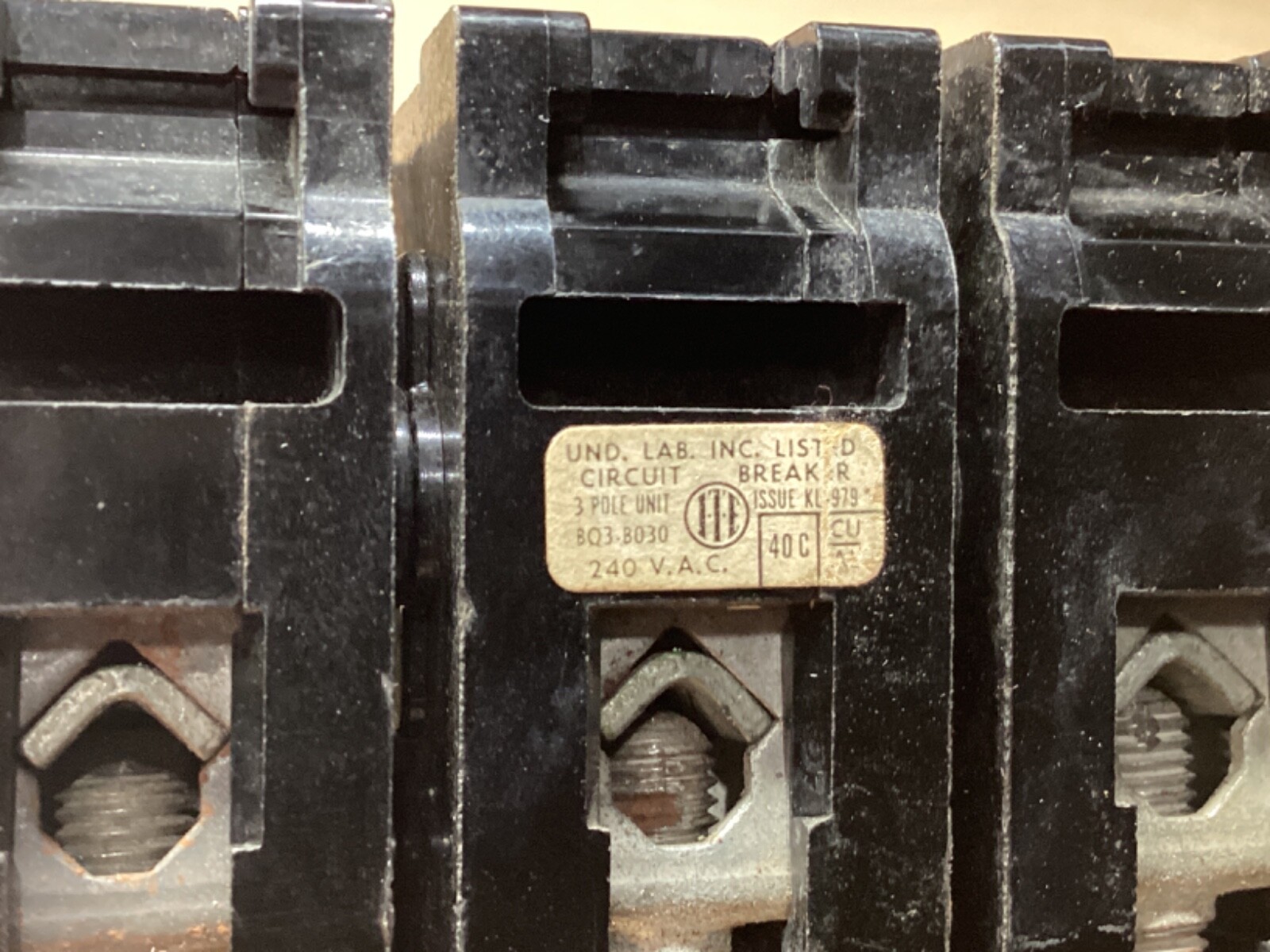 ITE Circuit Breaker BQ3B030 Type EQ-B 30A 3 Pole #112F268*CO
