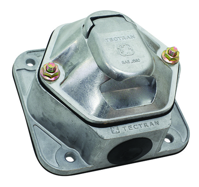 Tectran 670-7220 7 Way Socket (with Circuit Breaker, Split Pin, 20 A Breaker)