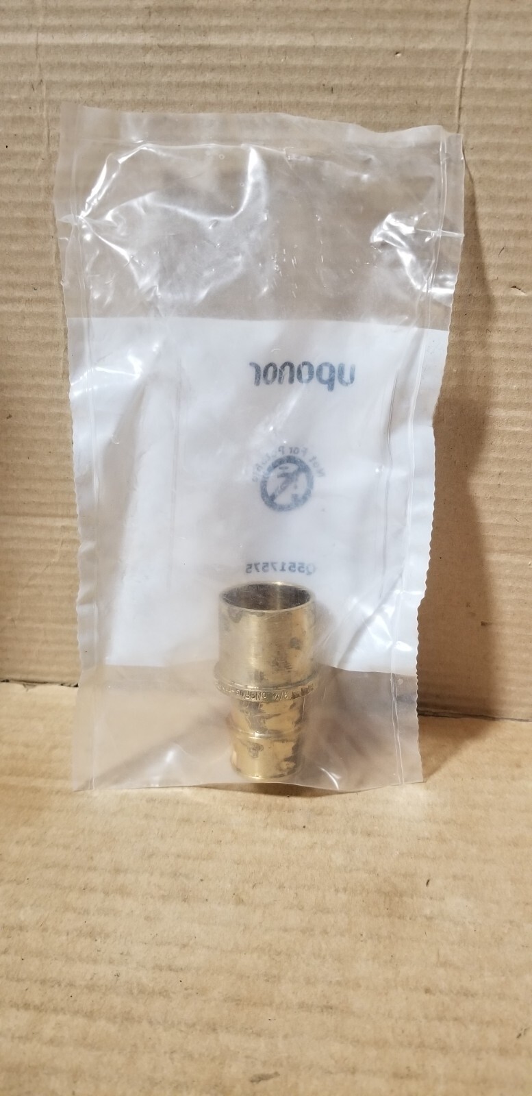 Uponor Q5517575 3/4″ Pex x 3/4″ Brass Sweat Adapter, NOS-Damaged plastic Pack
