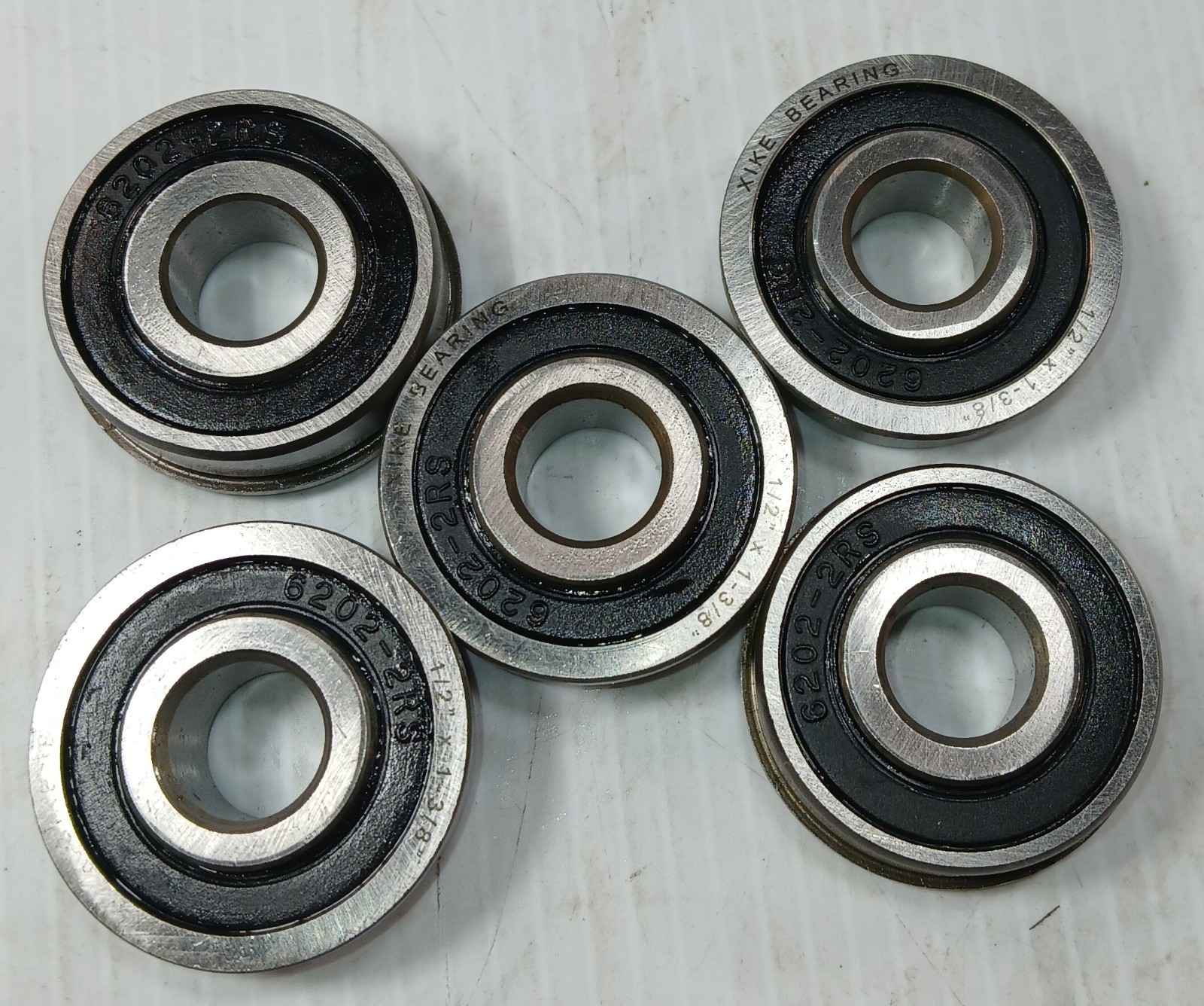 5 NEW XIKE 6202-2RS RADIAL DEEP GROOVE BALL BEARINGS NNB ***MAKE OFFER***