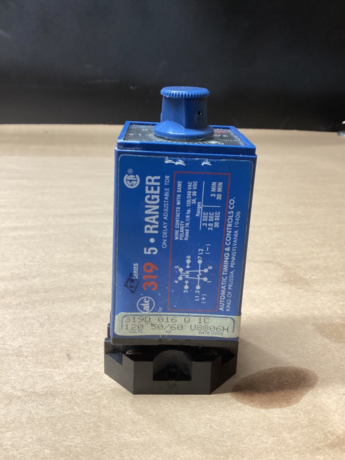 ATC 319D 016 Q 1 C On Delay Timer (120V) #117G117