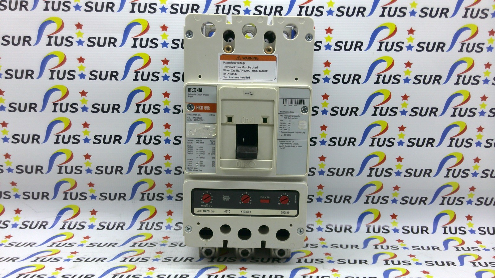 USSP EATON HKD3400F With KT3400T Industrial Circuit Breaker Fame