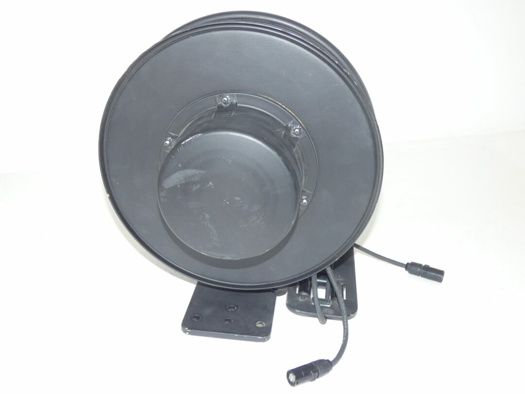 Large CAT 5e Ethernet Cord Reel 13″ Diameter w/ Guide Rollers