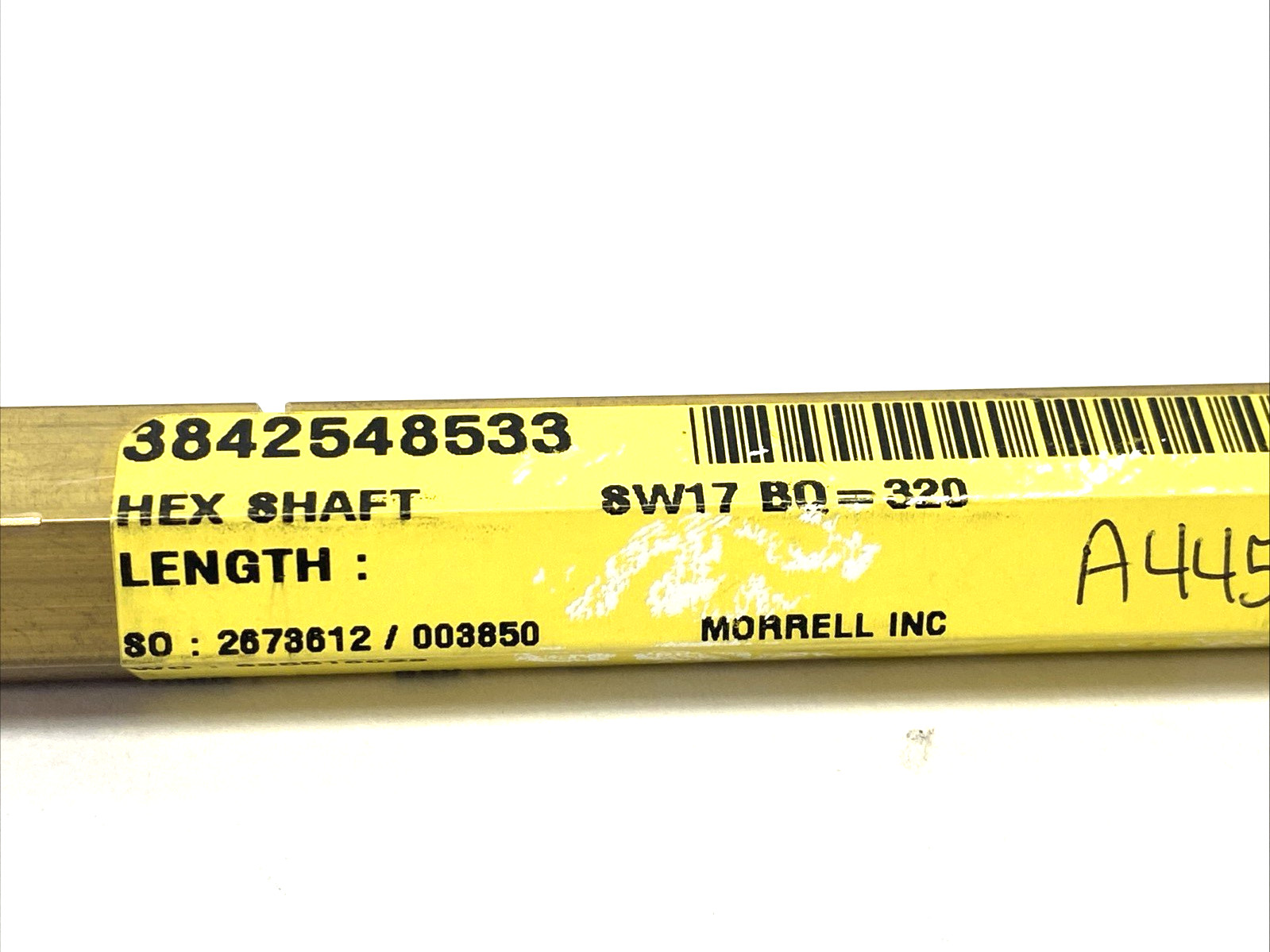 Bosch Rexroth 3842548533 Hex Shaft SW17 BQ=320 145mm Length, 17mm Wrench Size
