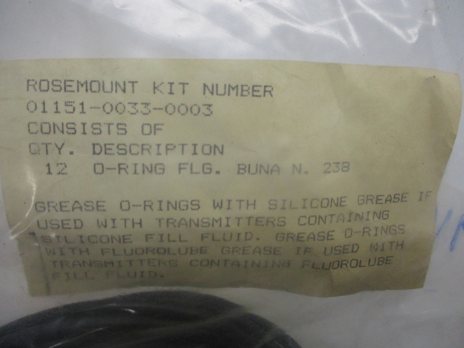 ROSEMOUNT 01151-0033-0003 O-RING LOT OF 12 NSNP