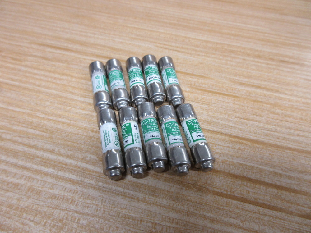 Bussmann FNQ-R-10 CC-Tron Fuse FNQR10 (Pack of 10)