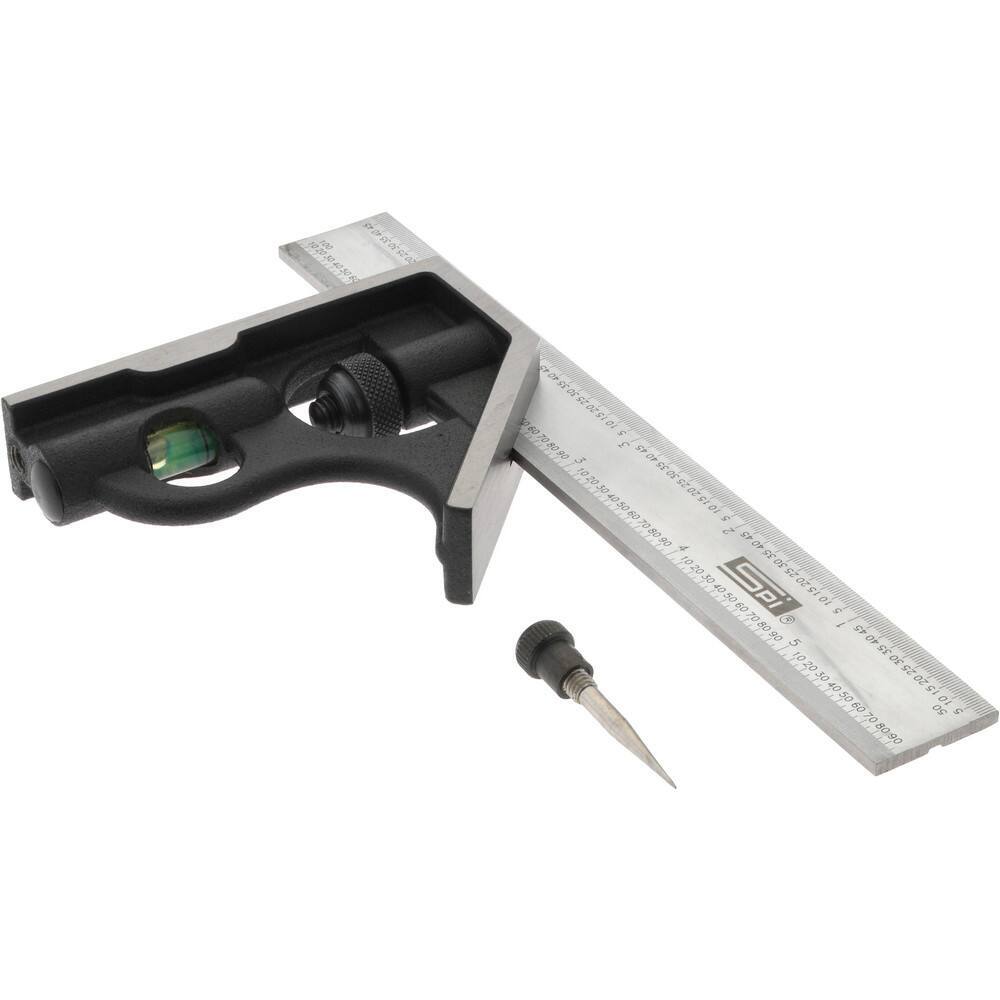 SPI 2 Piece, 6″ Combination Square Set 1/100, 1/32, 1/50 & 1/64″ (16R) Gradua…