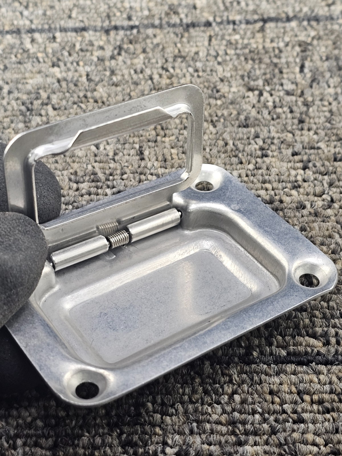 (QTY 3) MONROE PH-0310: Spring-Loaded Recessed Folding Pull Handles 2.25″ x 3″