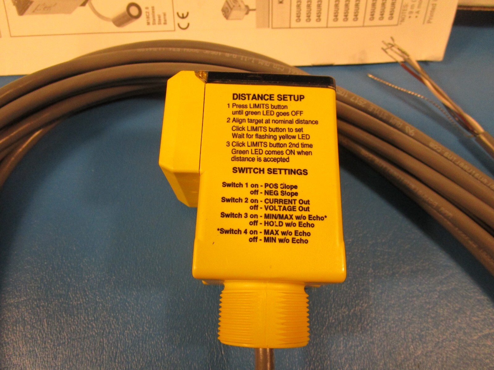 BANNER Q45UR3LIU64C, 57992 Ultrasonic Proximity Controller , 30’ Cable