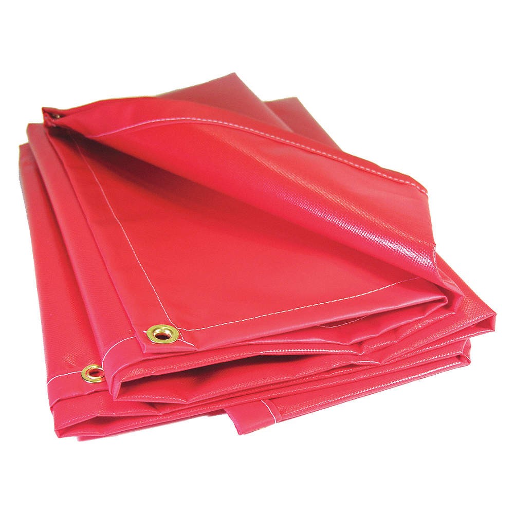 MAURITZON SAL-02-1418 Tarp, Red, 17.75 ft L, 13.5 ft W,Vinyl 48NW39