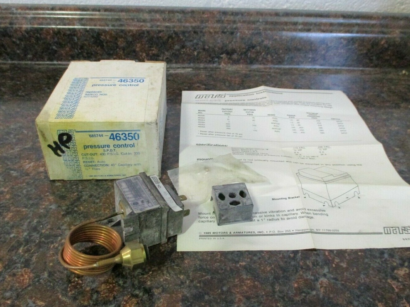 NOS MARS 685744-46350 PRESSURE CONTROL REPLACES RANCO 623-5252 FREE SHIPPING