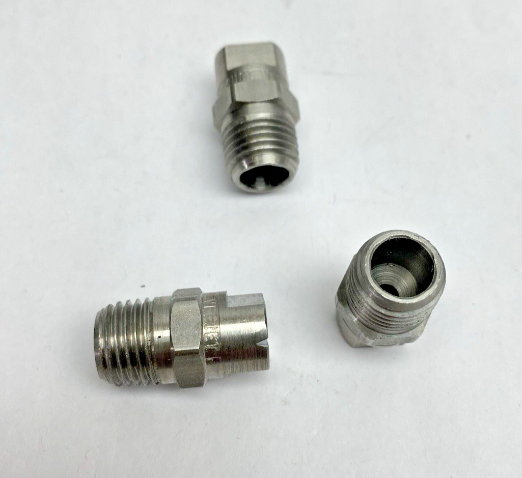 Lot Of 10, Spraying Systems H1/4U-SS9510 Stainless Steel Flat Fan VeeJet Nozzle