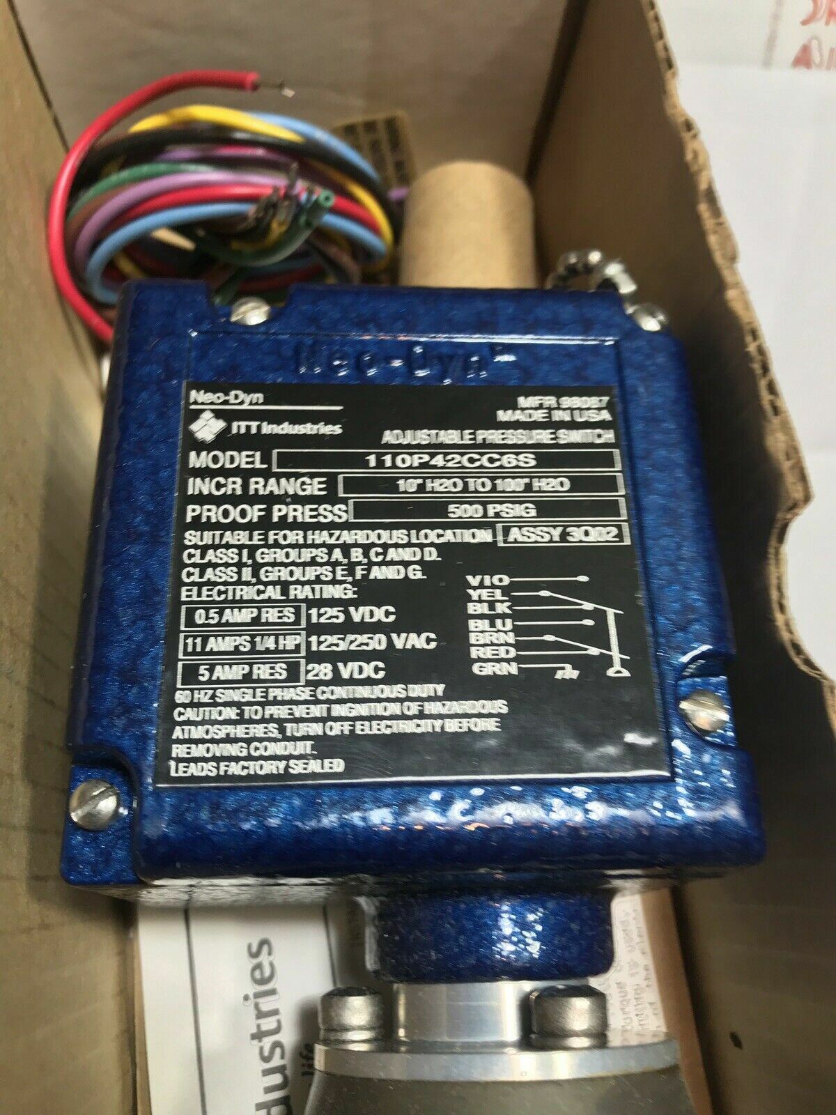 NEO-DYN 110P42CC6S Adjustable Pressure Switch