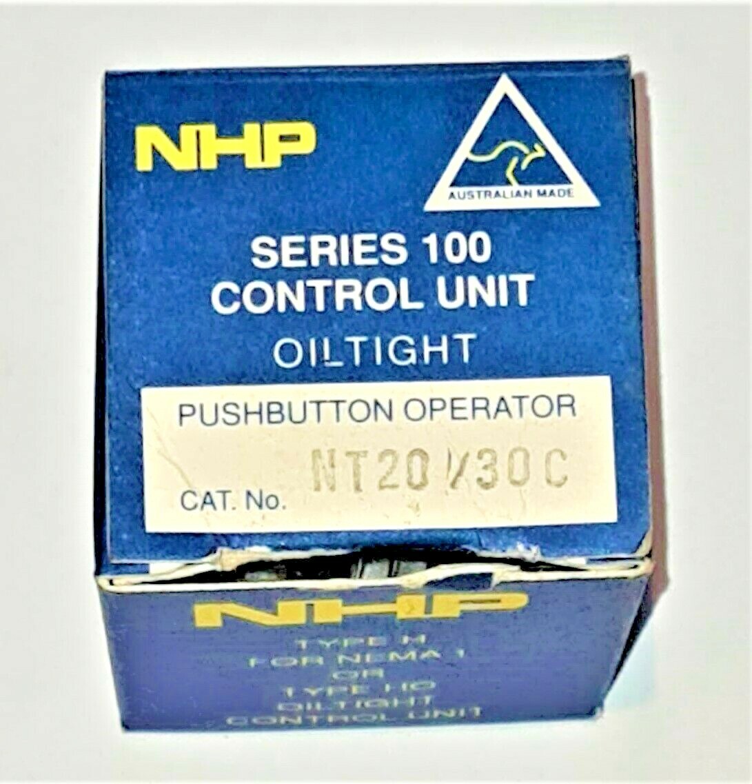 NHP NT20/30C PUSHBUTTON OPERATOR OILTIGHT TYPE H FOR NEMA1 OR HO CONTROL UNIT