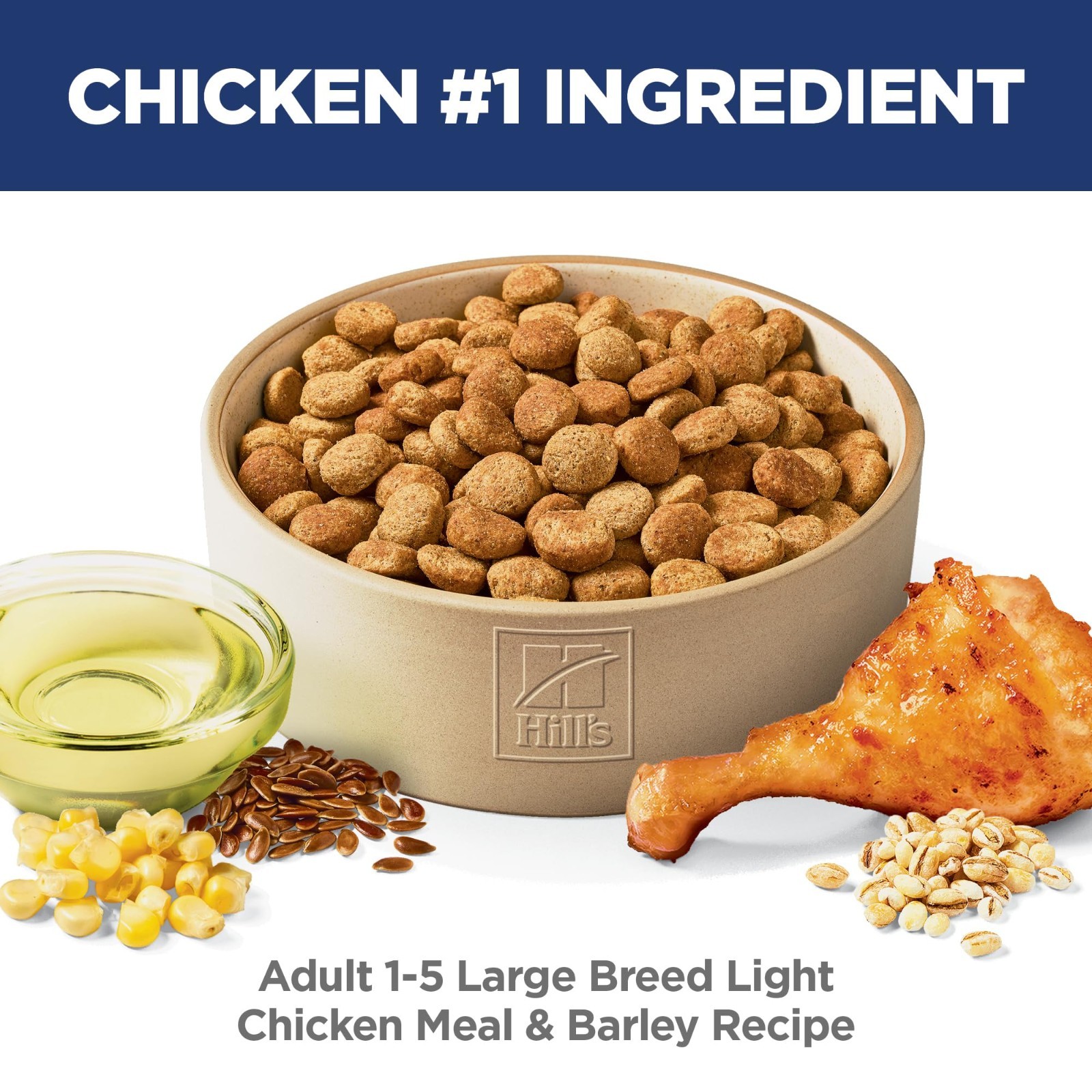 Hill’s Science Diet Large Breed Light Adult Dry Dog Food 1-5,Chicken&Barley,30lb