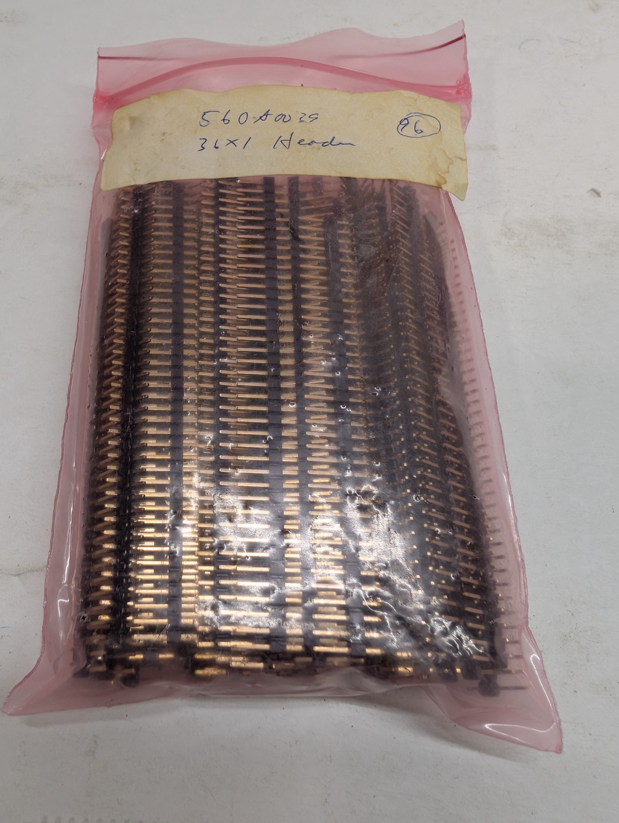 Lot of 90 AMP 36-Pin Single Row Gold Plated Male Header Strips 2.54mm NOS