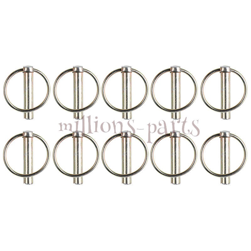 Set of (10) 3/8″ Implement Lynch Pins Fits Three-Point Tractor Hitches