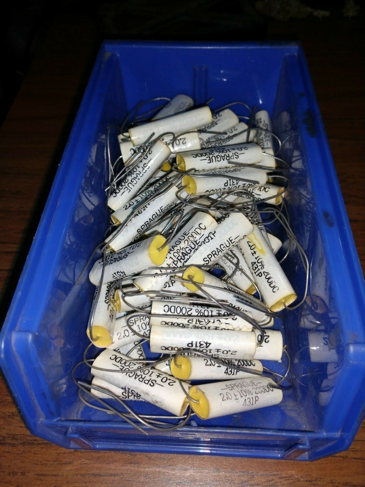 SPRAGUE 431P CAPACITOR 2.0MFD 200VDC 10% ( LOT OF 2 )