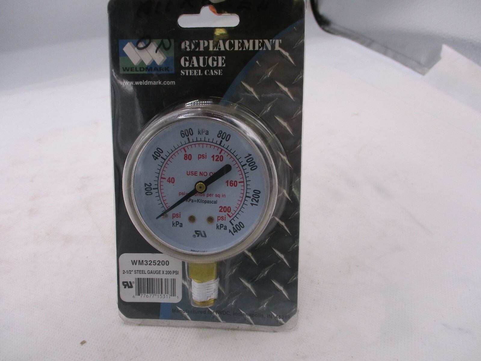 NEW WELDMARK WM325200 GAUGE 0-200 PSI