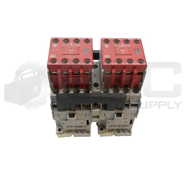 ALLEN BRADLEY 104S-C09EJ210C /B CONTACTOR W/ (2) 100-C09E*10 /A W/ (2) 100S-F /B