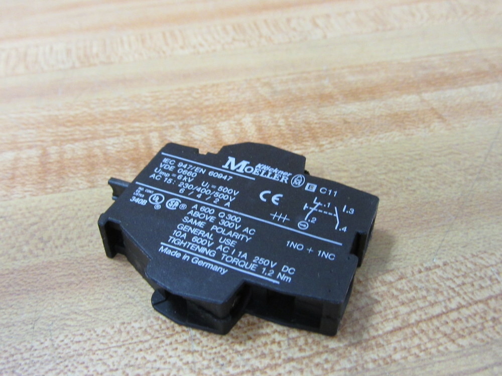 Moeller Klockner EC11 Eaton Contact Block (Pack of 2)