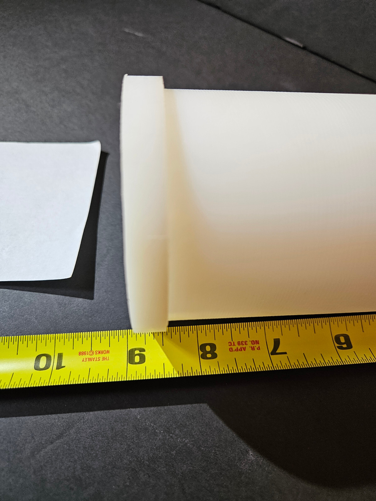 White Nylon Plastic Round Tube Cylinder Pipe Length 8 3/4″ OD 3 1/8 ID 1.9. #5
