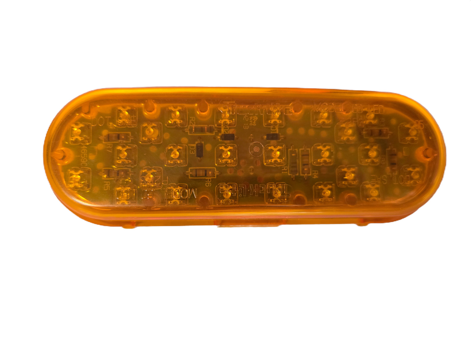 60275Y | Truck-Lite Model 60 (6″ Oval) LED Turn Signal Lamp- Amber- 26 Diodes