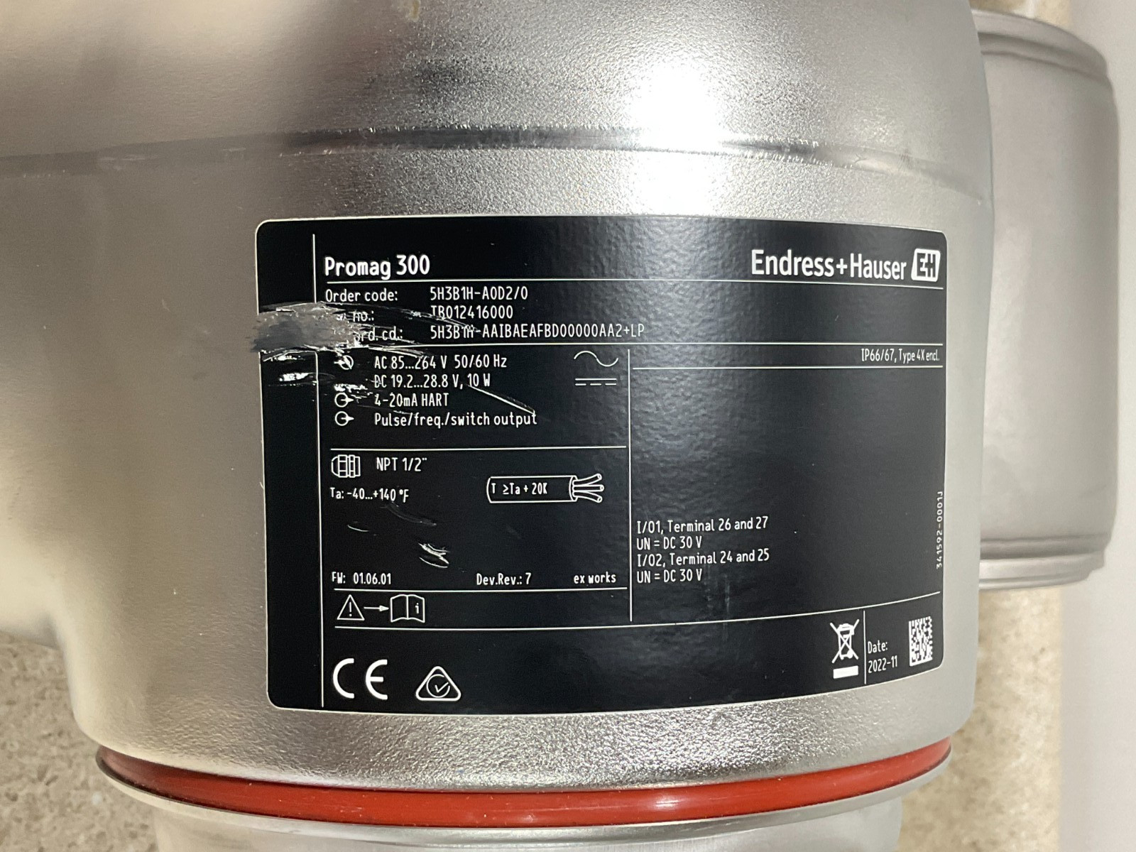 Endress & Hauser Promag 300 5H3B1H-AAIBAEFBD00000AA2+LP NEW