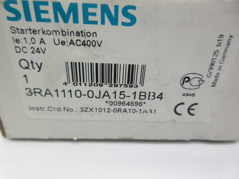 SIEMENS 3RA1110-0JA15-1BB4 24VDC 1.0A NSMP