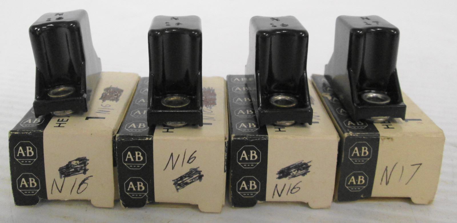 Mixed lot of (4) Allen Bradley Heater Elements (3) N16 (1) N17