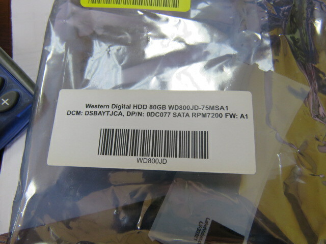 WESTERN DIGITAL WD800JD Qty of 1 per Lot HDD 80GB; WD800JD-75MSA1; DCM: DSBAYTJ