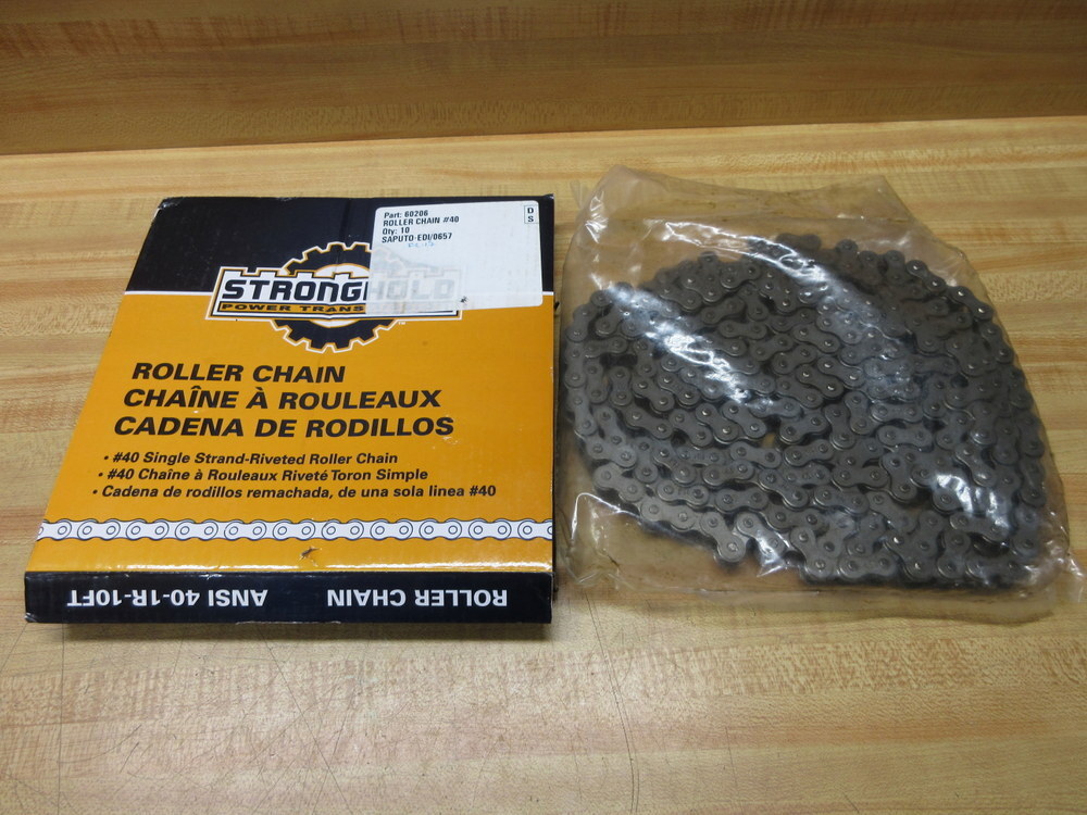 Stronghold 60206 Fastenal Roller Chain 40-1R 10′ Length 40-1R-10FT