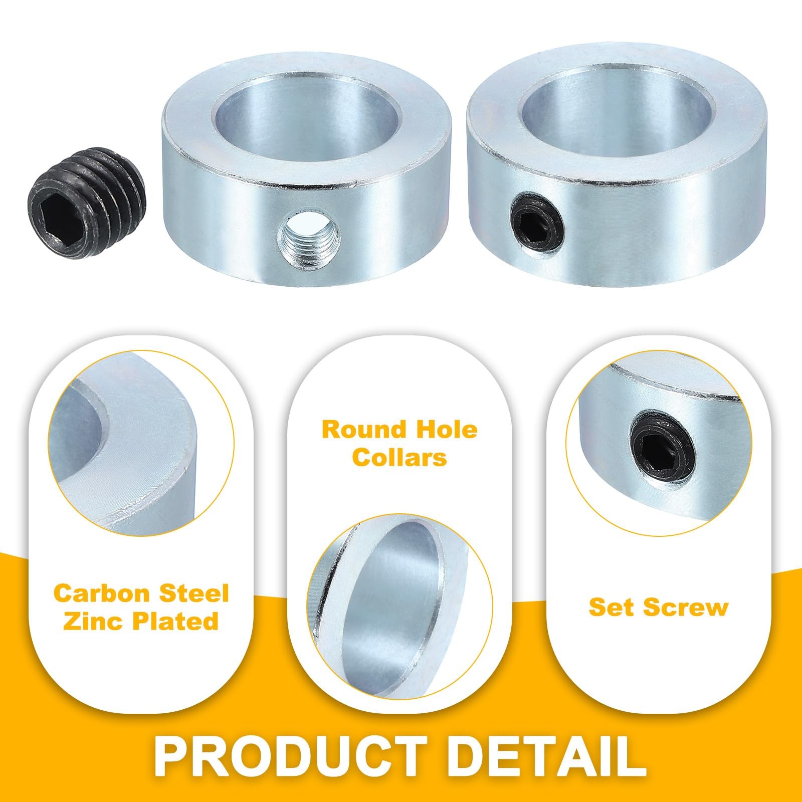 PATIKIL Bore 25 mm Shaft Collar 40 OD 16 Thickness, 25x40x16 mm, Silver