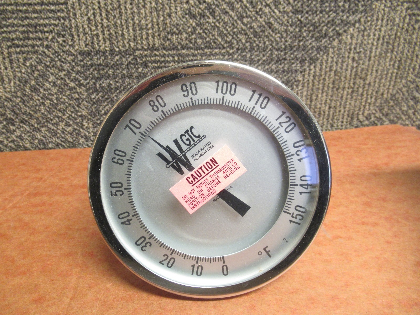 NEW WGTC 5″ BIMETAL ADJUST. ANGLE GAUGE 5AA04 0/150°F 4″ STEM