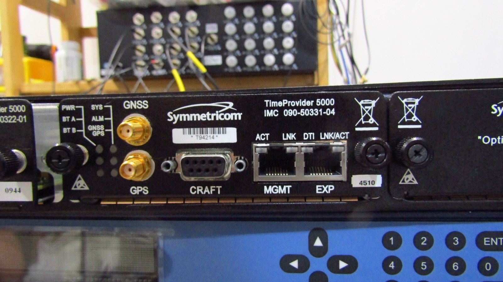 Symmetricom Microsemi TimeProvider 5000 IMC 090-50331-04, with GNSS and GPS card