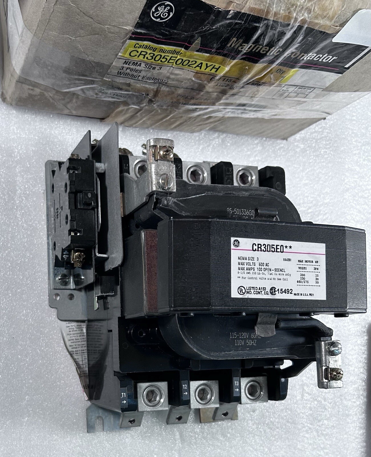 GE CR305E002AYH 110/115-120V 90A
