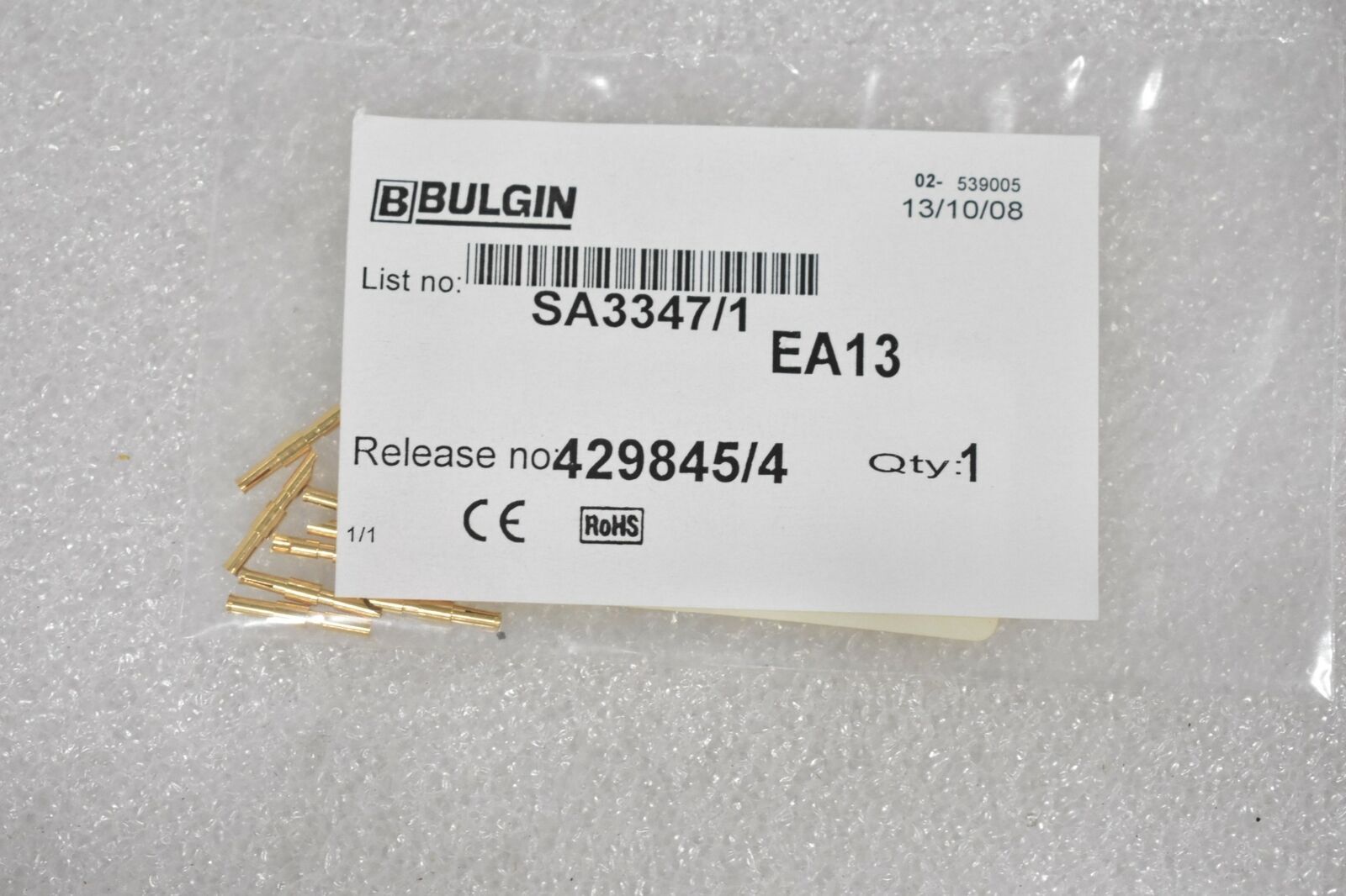BULGIN SA3347/1 CIRCULAR CONTACT SOCKET 26-22AWG, SOLDER ( LOT OF 10 )