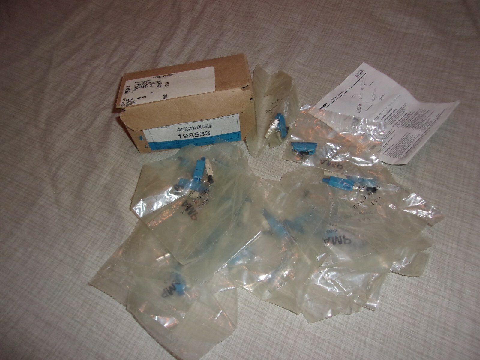 Amp Brand TE Connectivity NOS 17 Total Conn SC Single Mode Simplex #504646-2
