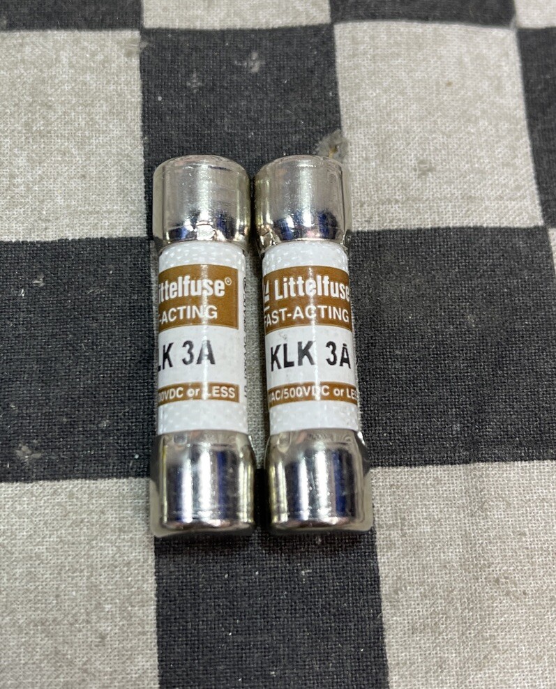 LITTELFUSE KLK-3A and LP-CC-25 and KTK-R-1/2 and KTK-R-25, LOT OF 6#W1V