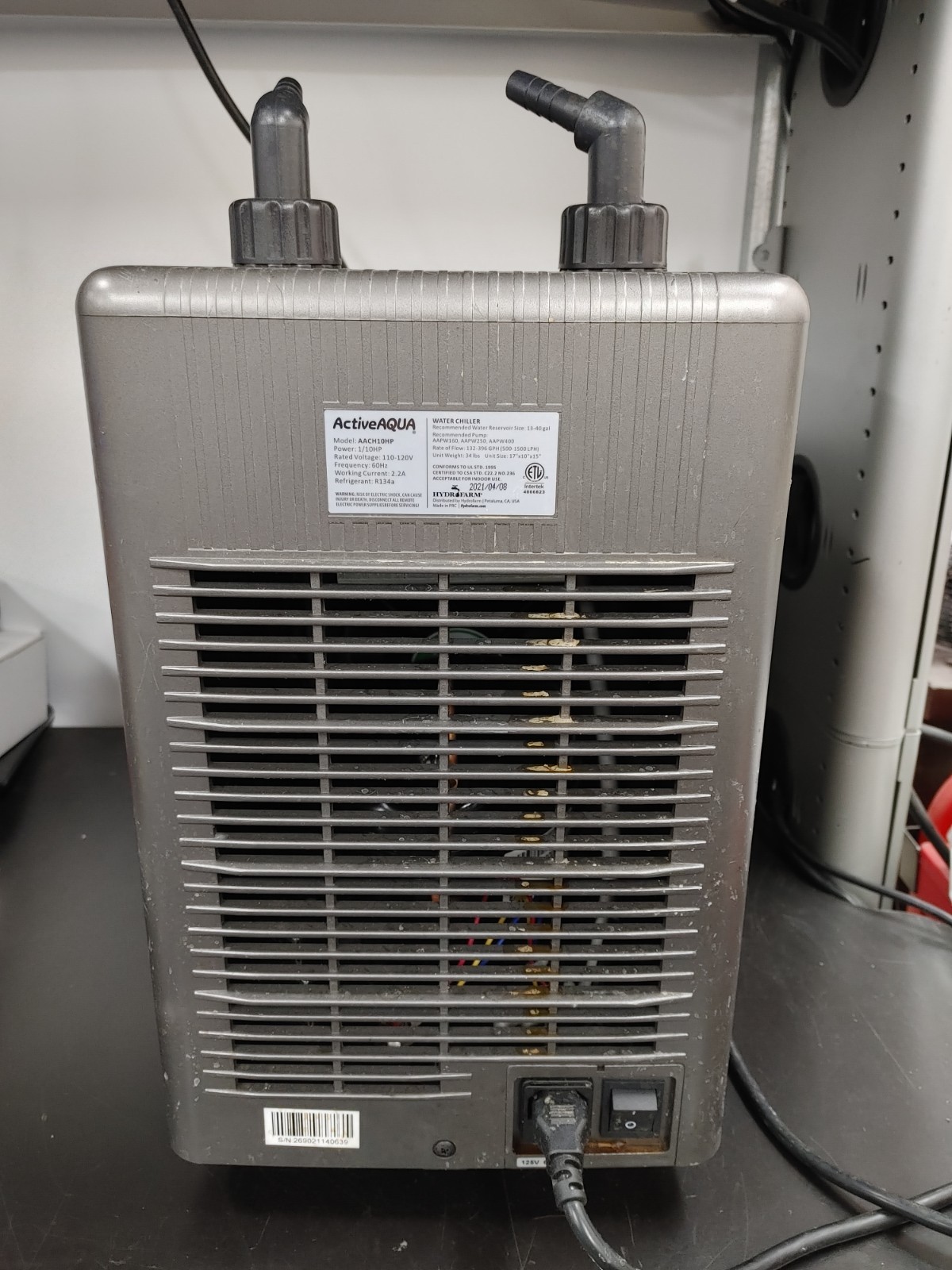 HYDROFARM ACTIVE AQUA AACH10HP Water Chiller with Power Boost
