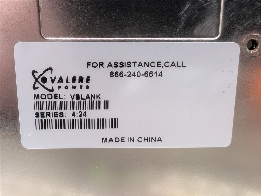 USED Valere Power VBLANK Eltek Rectifier Filler Module Series 4:24