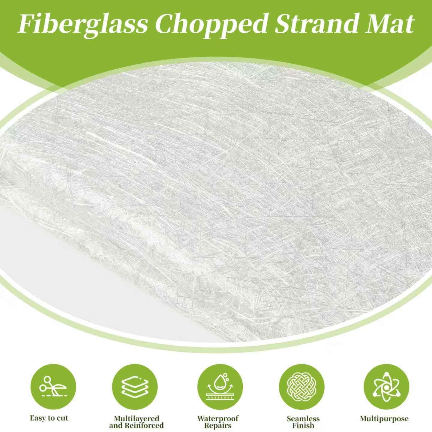 Fiberglass Chopped Strand Mat 5 Yards 4 inch 2 Roll,Strong Glass Fiber for St…