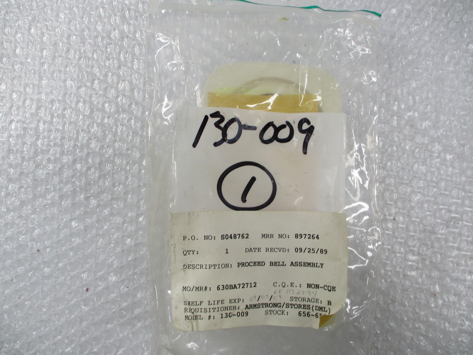 ARMSTRONG 130-009 BELL ASSEMBLY NSNP