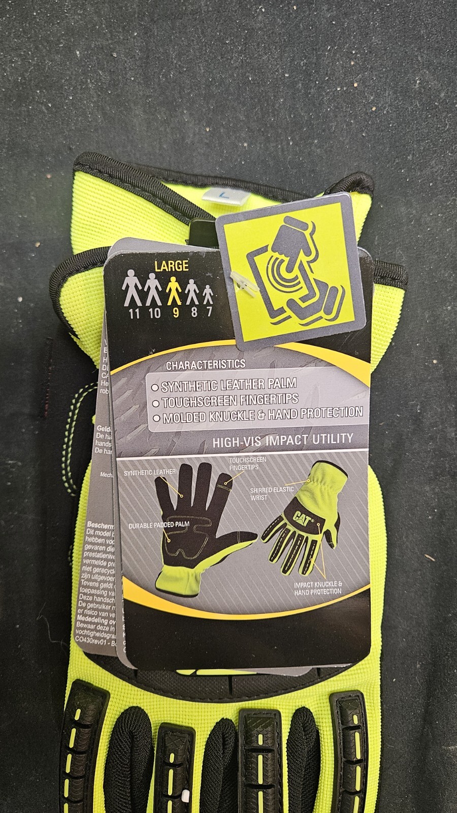 CAT Hi-Vis Utility Gloves Size Large