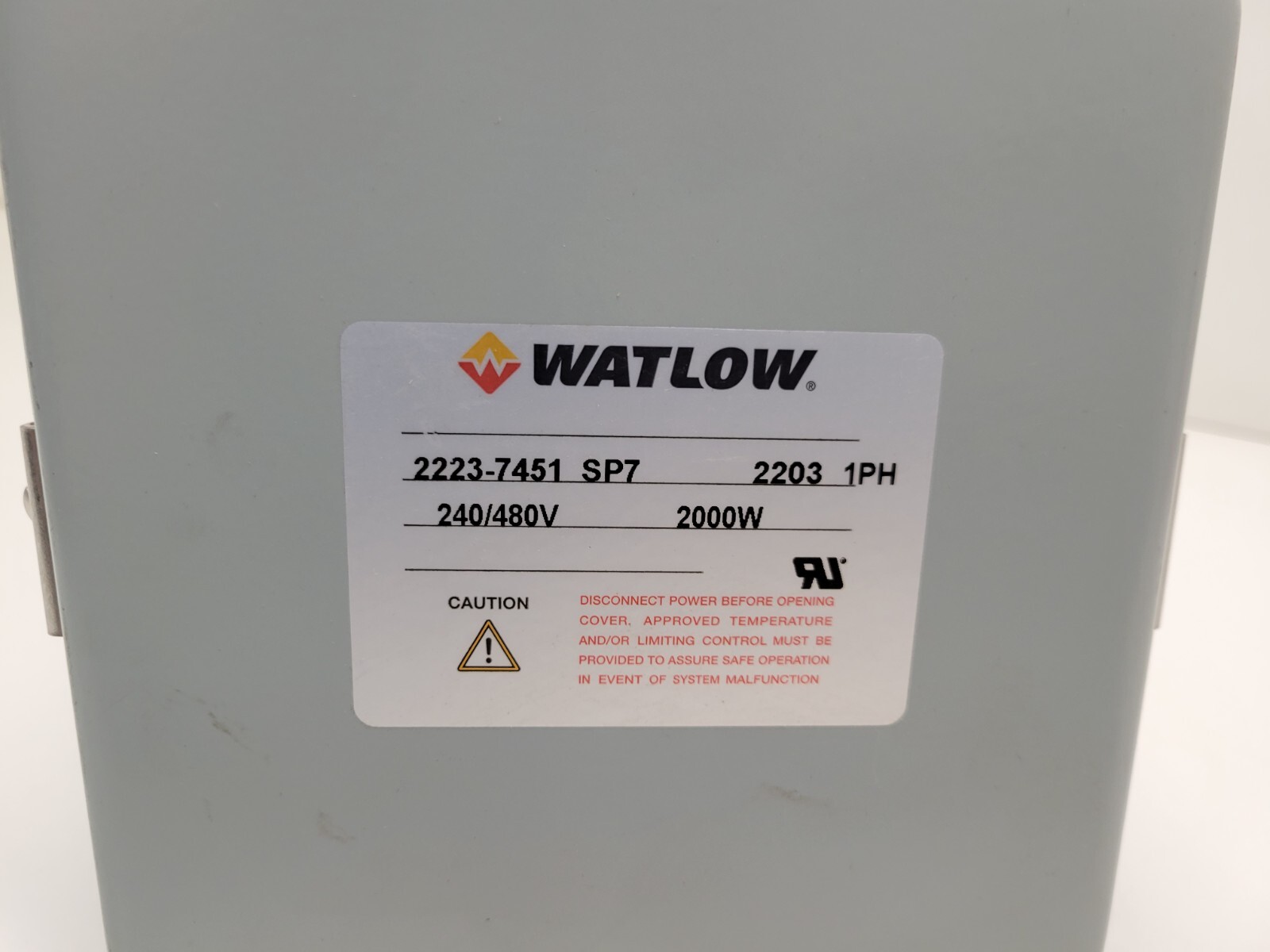 NEW OLD STOCK! WATLOW 1PH 2000W 240/480V IMMERSION HEATER 2223-7451-2203
