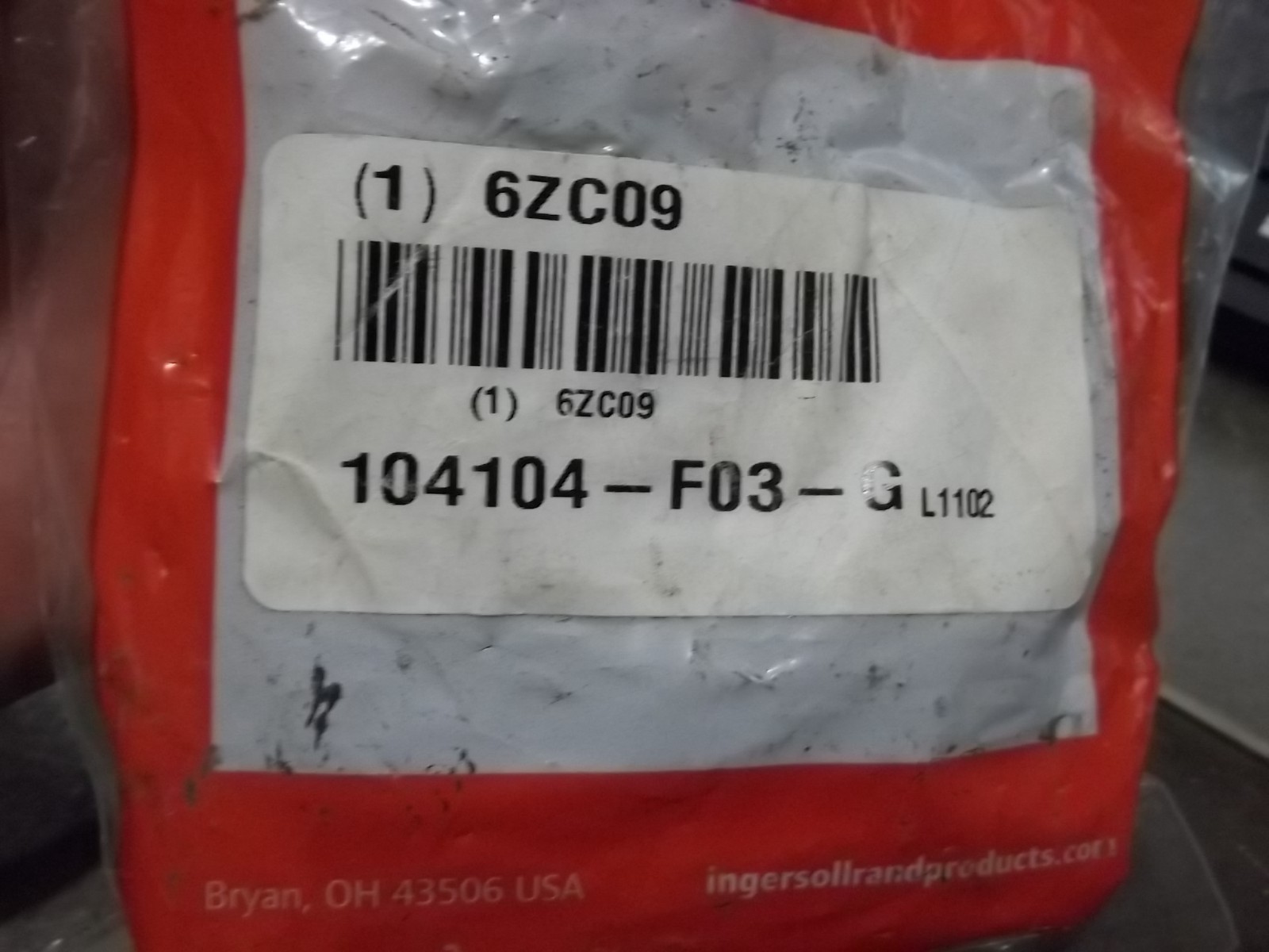 NEW IN PKG INGERSOLL RAND ARO 104104-F03-G 6ZC09 FLOW CONTROL VALVE (WL19-2)