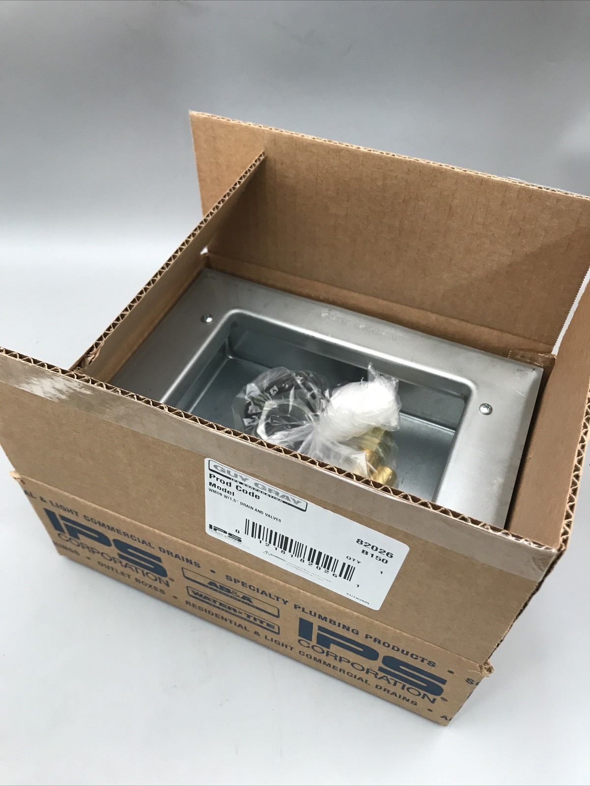 Guy Gray 82026 Washing Machine Outlet Box Galvanized 1/2″ Mip Brand New