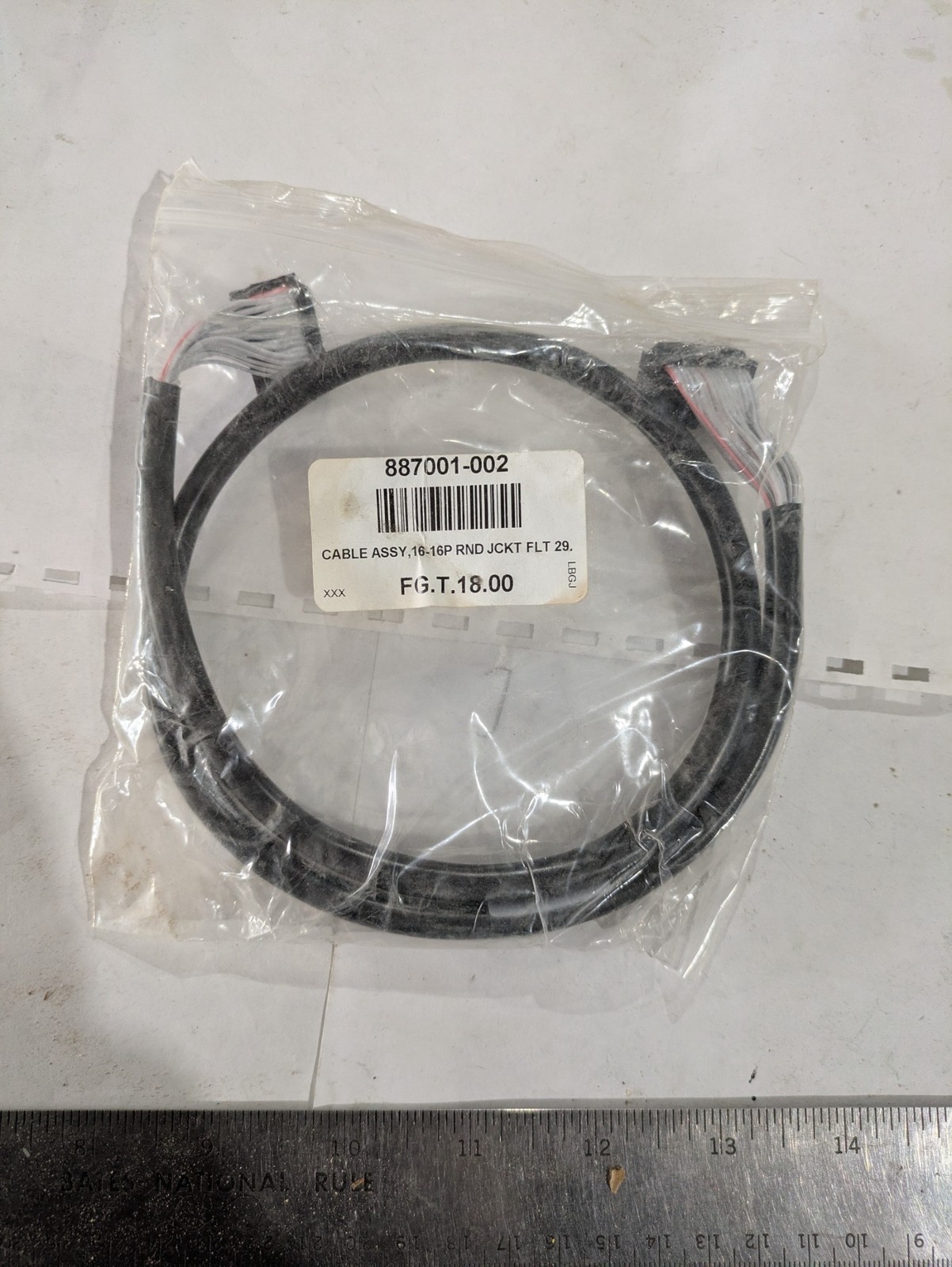 CABLE ASSY, 16-16P RND JCKTFLT 29 887001-002 FG.T.18.00