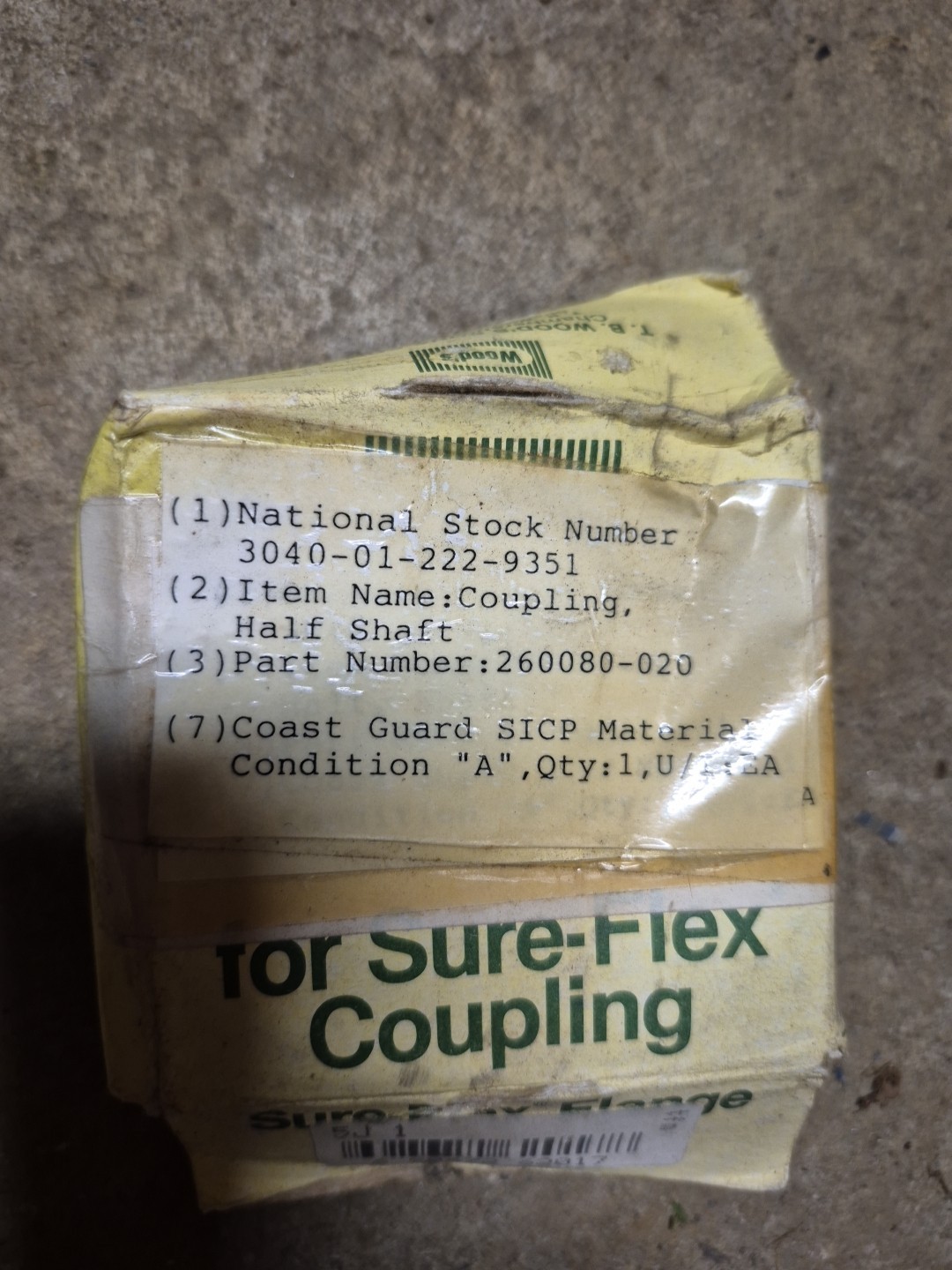 NEW TB Woods 5J1 Sure-Flex Sleeve Coupling Flange 5J Bore 1″ lovejoy coupler